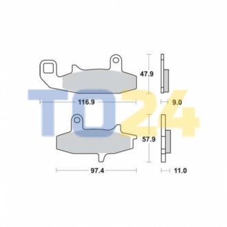 Дисковые тормозные колодки TRW MCB597 (фото 1)