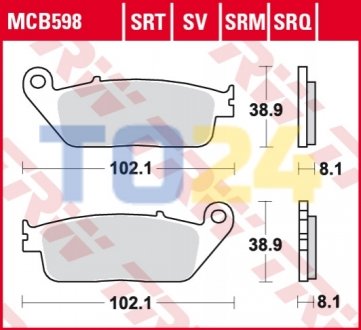 Тормозные колодки (передние) MCB598SV