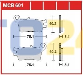 Тормозные колодки MCB601