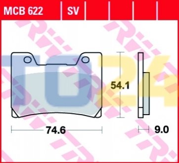 Тормозные колодки MCB622