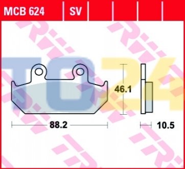 Дисковые тормозные колодки (передние) MCB624SV