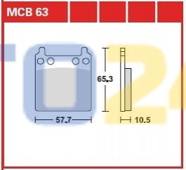 Дискові гальмівні колодки (задні) MCB63