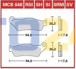 Дискові гальмівні колодки MCB648SRM