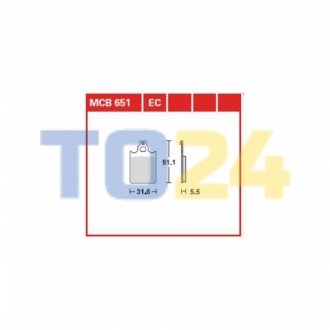 Дисковые тормозные колодки MCB651EC