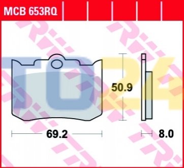 Дисковые тормозные колодки TRW MCB653RQ (фото 1)