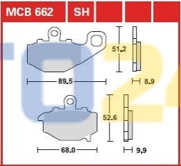 Тормозные колодки (задние) MCB662