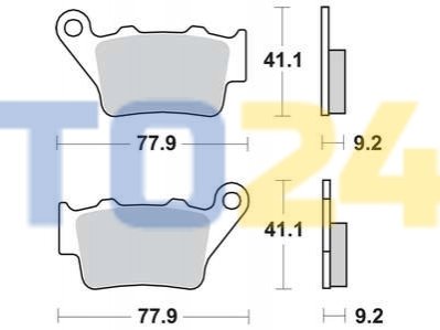 Дисковые тормозные колодки TRW MCB672RSI (фото 1)