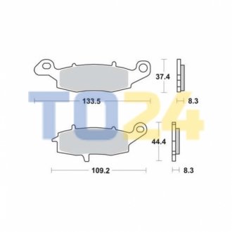 Тормозные колодки MCB681