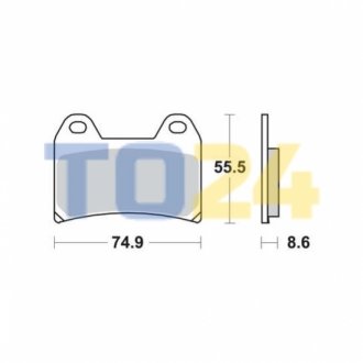 Дисковые тормозные колодки (передние) TRW MCB683CRQ (фото 1)