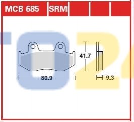 Дисковые тормозные колодки (передние) MCB685SRM