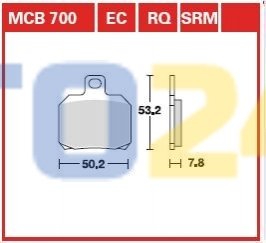 Дисковые тормозные колодки MCB700EC