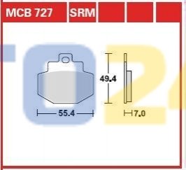 Дискові гальмівні колодки MCB727SRM