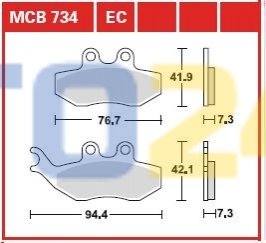 Дисковые тормозные колодки MCB734EC