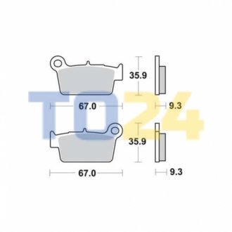 Гальмівні колодки TRW MCB739RSI (фото 1)