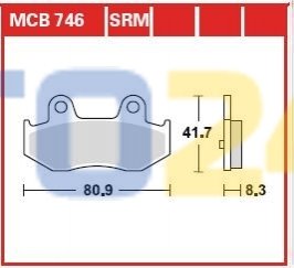 Дискові гальмівні колодки TRW MCB746SRM (фото 1)