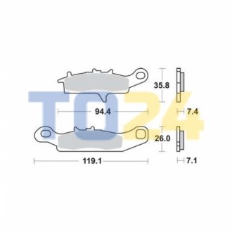 Тормозные колодки MCB757SI