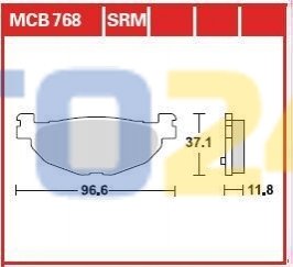 Дисковые тормозные колодки MCB768SRM