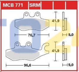 Гальмівна колодка (диск) TRW MCB771SRM (фото 1)