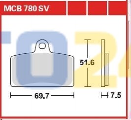 Дисковые тормозные колодки TRW MCB780SV (фото 1)