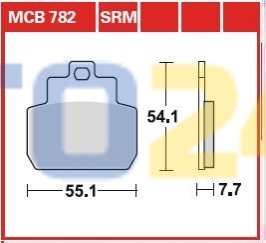 Дисковые тормозные колодки TRW MCB782 (фото 1)