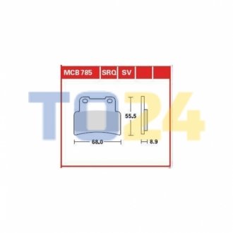 Дисковые тормозные колодки TRW MCB785SV (фото 1)