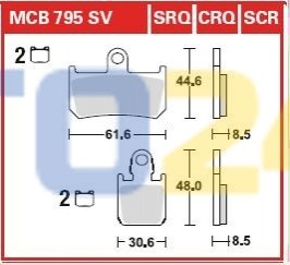 Дисковые тормозные колодки TRW MCB795CRQ (фото 1)