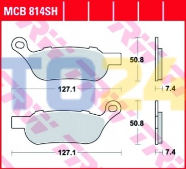 Дисковые тормозные колодки MCB814SH