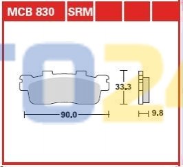 Дисковые тормозные колодки MCB830