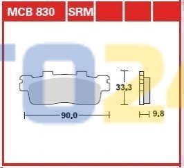 Дисковые тормозные колодки TRW MCB830SRM (фото 1)