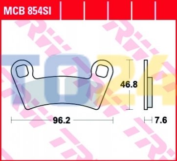 Дисковые тормозные колодки MCB854SI