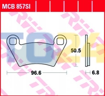 Дисковые тормозные колодки MCB857SI