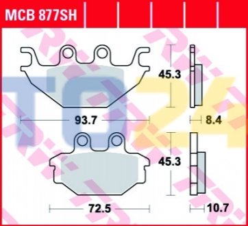 Гальмівна колодка (диск) MCB877SH