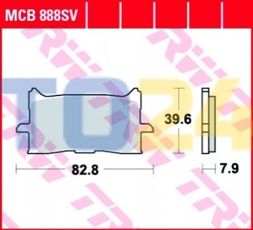 Тормозные колодки TRW MCB888SV (фото 1)