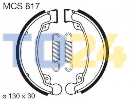 Барабанные тормозные колодки MCS817