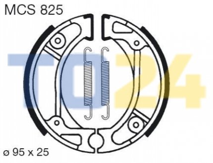 Барабанні гальмівні колодки TRW MCS825 (фото 1)