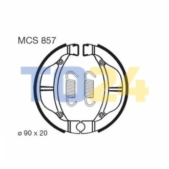 Барабанные тормозные колодки MCS857