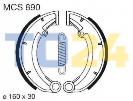 Барабанные тормозные колодки MCS890