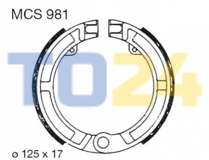 Барабанные тормозные колодки MCS981