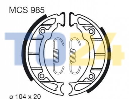 Барабанные тормозные колодки MCS985