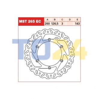 Гальмівний диск MST265EC