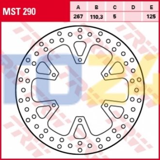 Гальмівний диск TRW MST290 (фото 1)