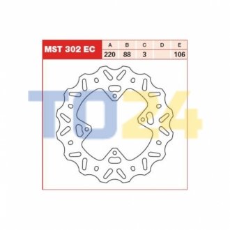 Гальмівний диск MST302EC