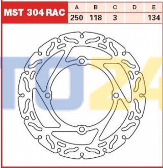 Гальмівний диск TRW MST304RAC (фото 1)