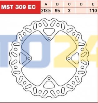 Гальмівний диск TRW MST309EC (фото 1)