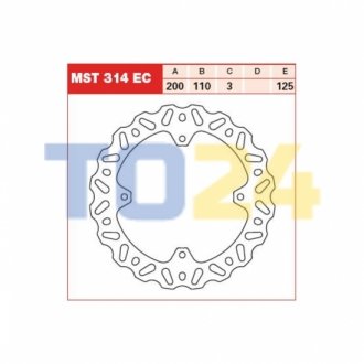 Тормозной диск MST314EC