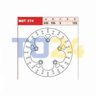 Тормозной диск MST374