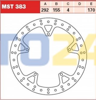 Тормозной диск TRW MST383 (фото 1)