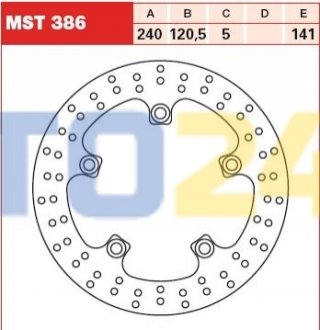 Гальмівний диск MST386