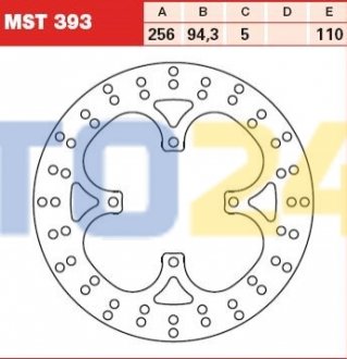 Гальмівний диск TRW MST393 (фото 1)