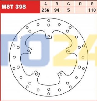 Тормозной диск TRW MST398 (фото 1)